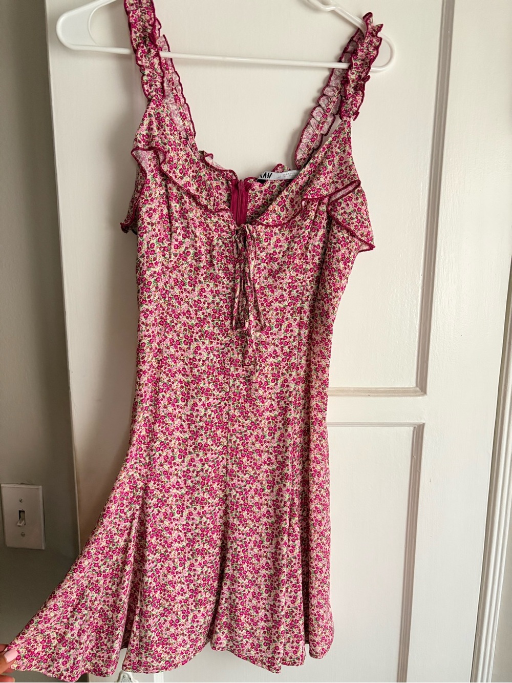 Zara Pink Floral Mini Dress